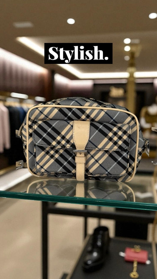 Burberry Blue Label Nova Check Mini Shoulder Bag – Beige/Black