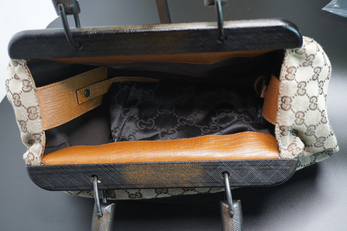 Gucci GG Canvas Wood Handle Bag