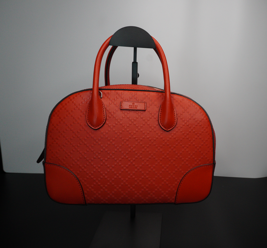 Gucci Bright Red Diamante Top Handle Satchel