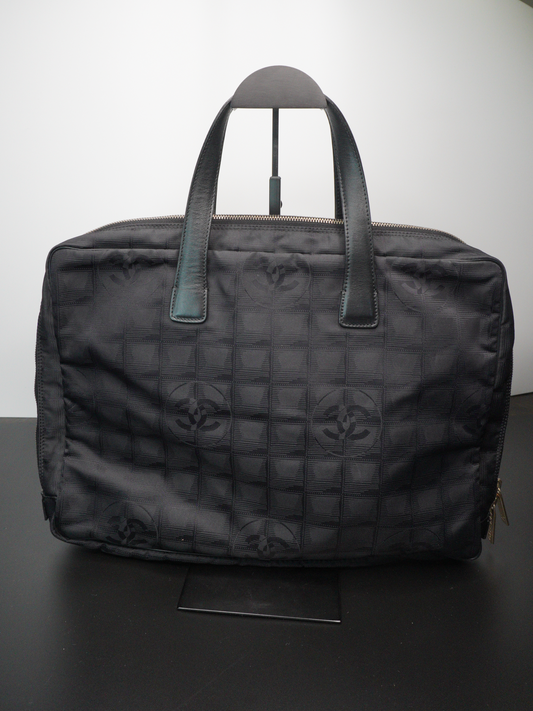 Chanel Black Nylon Travel Line Handbag