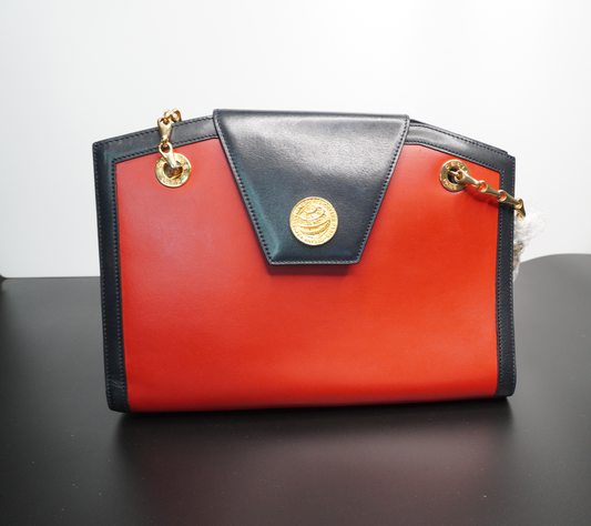 Celine Red & Black Chain Shoulder Bag