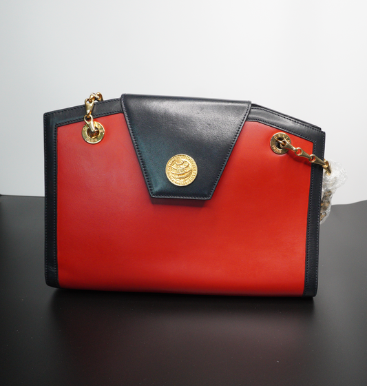 Celine Red & Black Chain Shoulder Bag