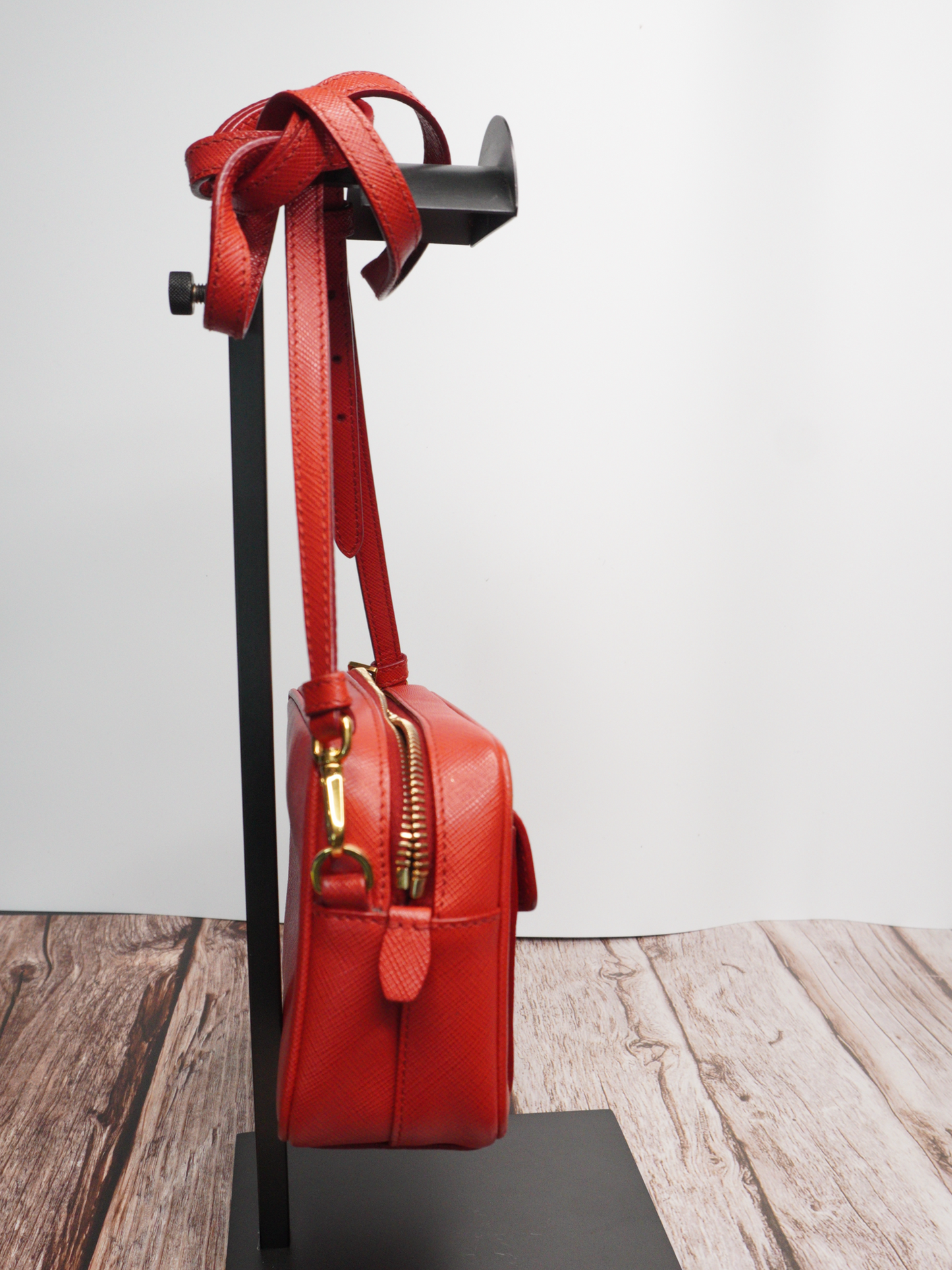 Prada Saffiano Leather Camera Bag – Red