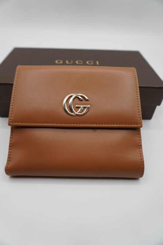Gucci Tan Leather Compact Wallet