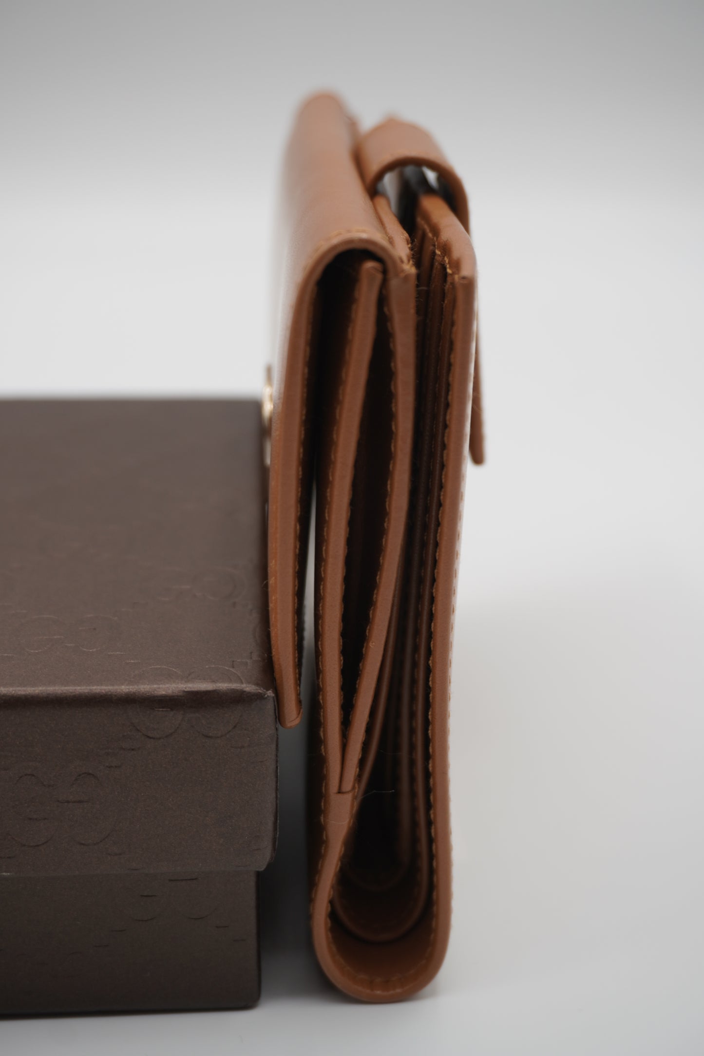 Gucci Tan Leather Compact Wallet