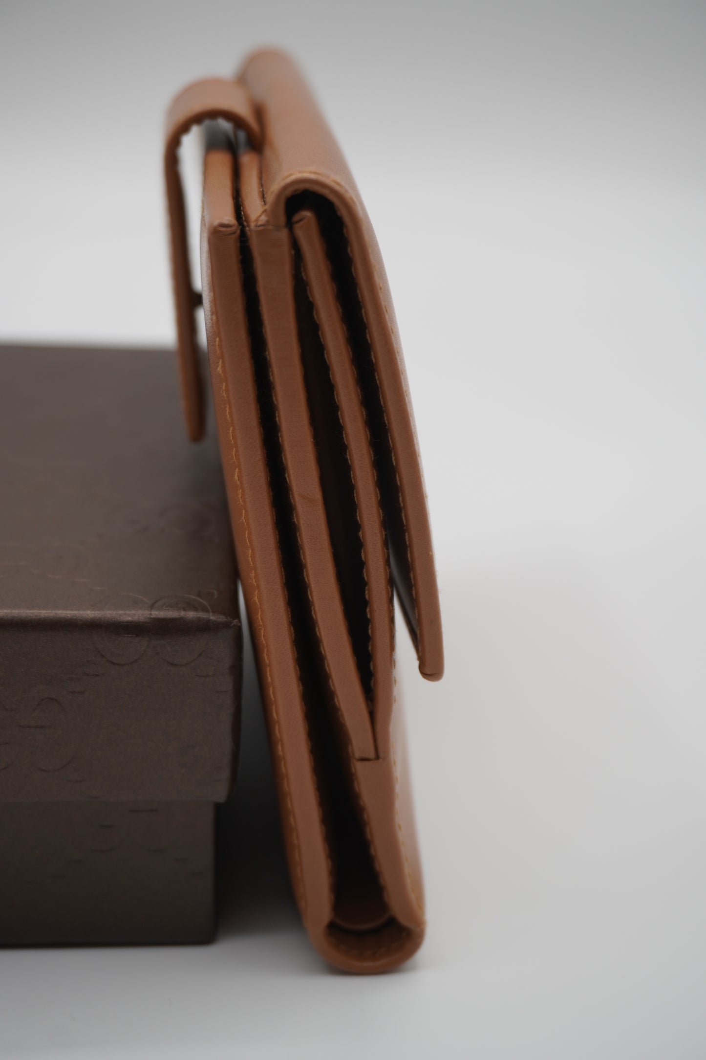Gucci Tan Leather Compact Wallet