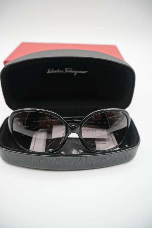 Salvatore Ferragamo Oversized Black Sunglasses