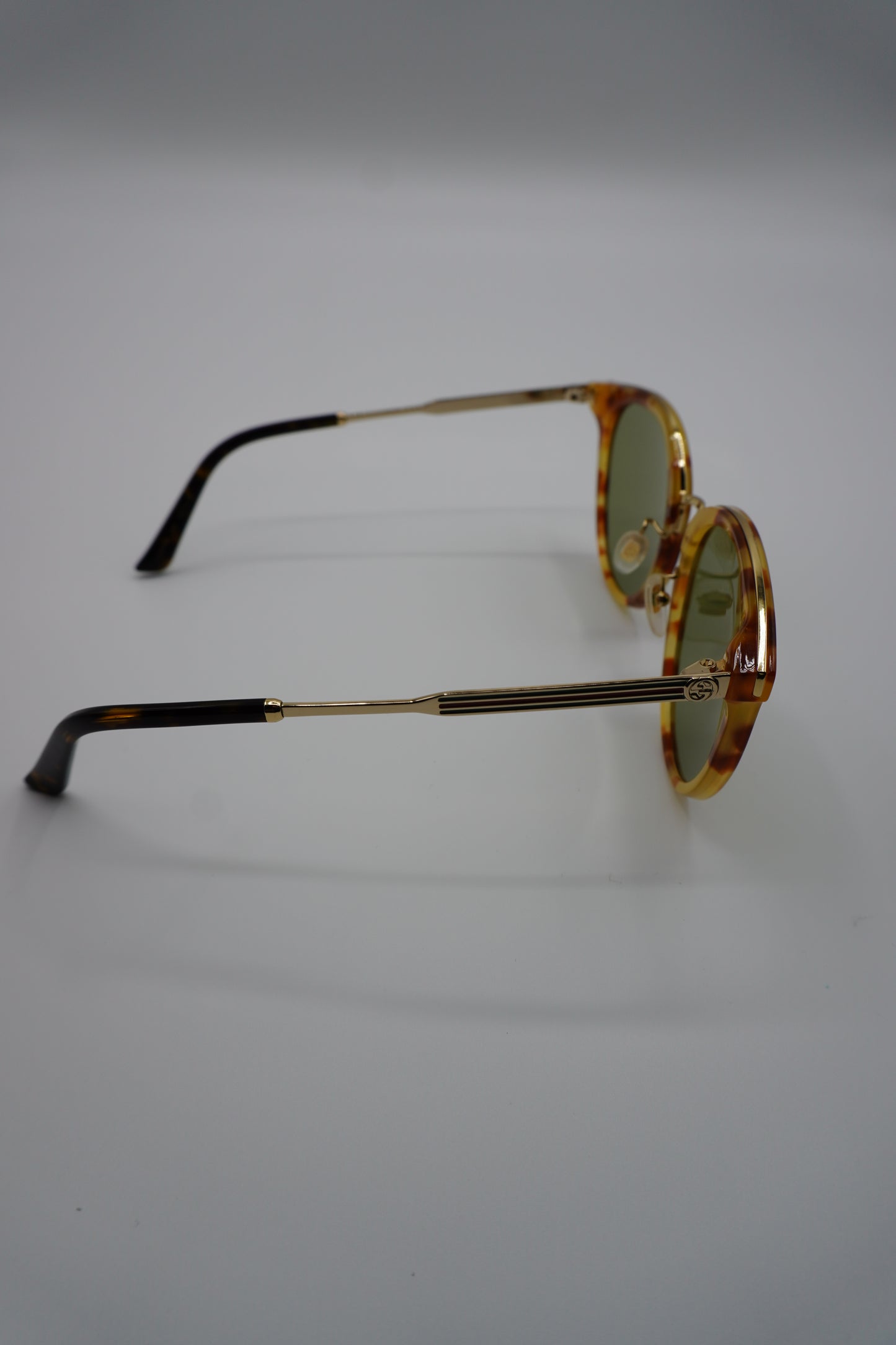 Gucci Web Stripe Aviator Sunglasses