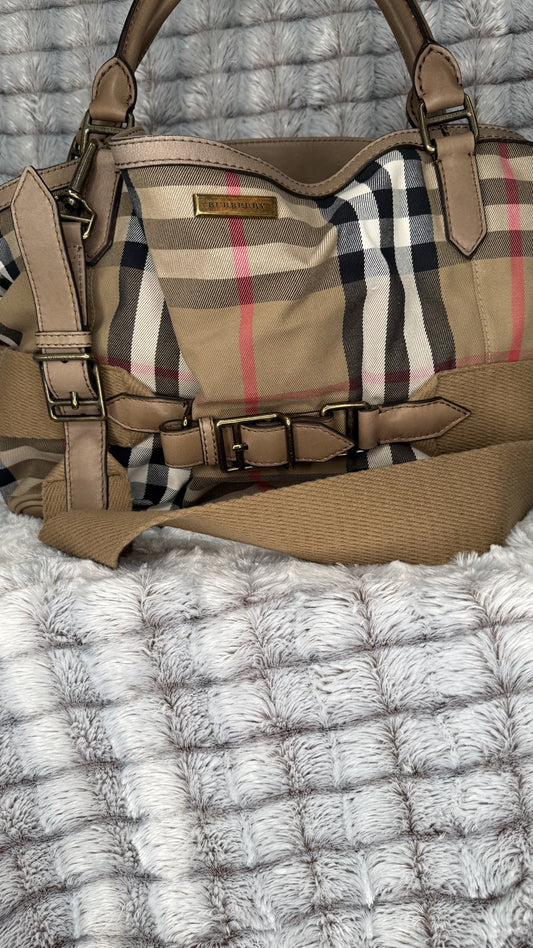Burberry Giant Check Canvas Tote Bag