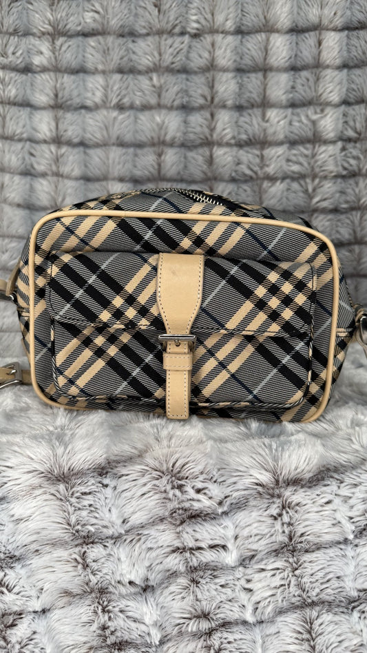 Burberry Blue Label Nova Check Mini Shoulder Bag – Beige/Black