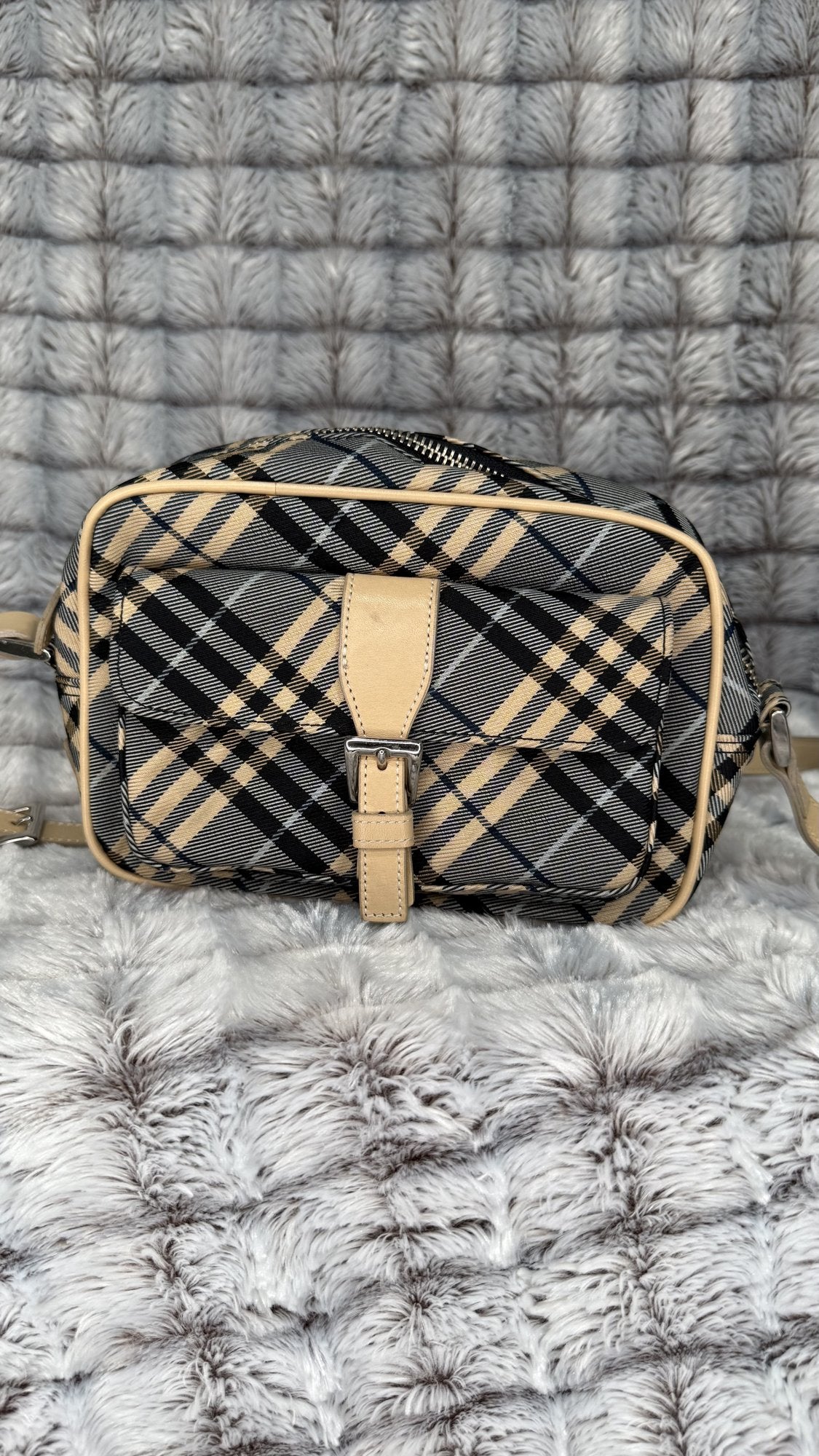 Burberry Blue Label Nova Check Mini Shoulder Bag – Beige/Black