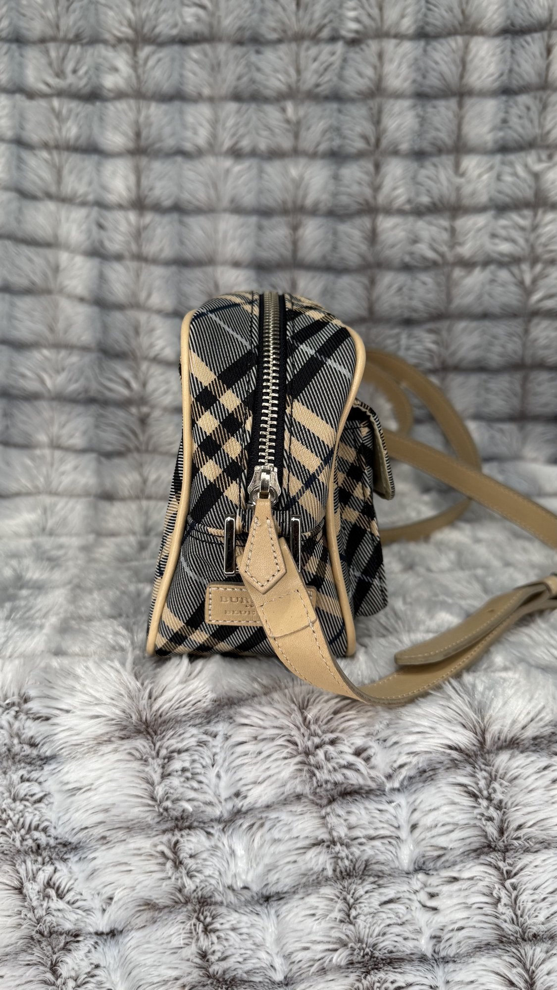 Burberry Blue Label Nova Check Mini Shoulder Bag – Beige/Black