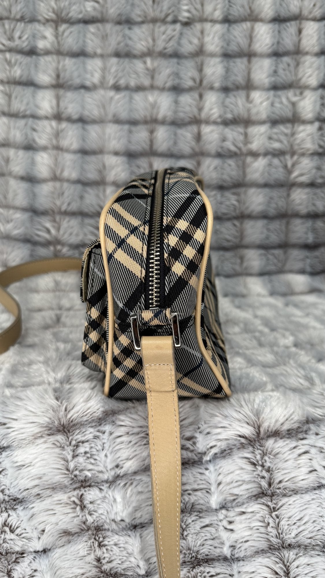Burberry Blue Label Nova Check Mini Shoulder Bag – Beige/Black