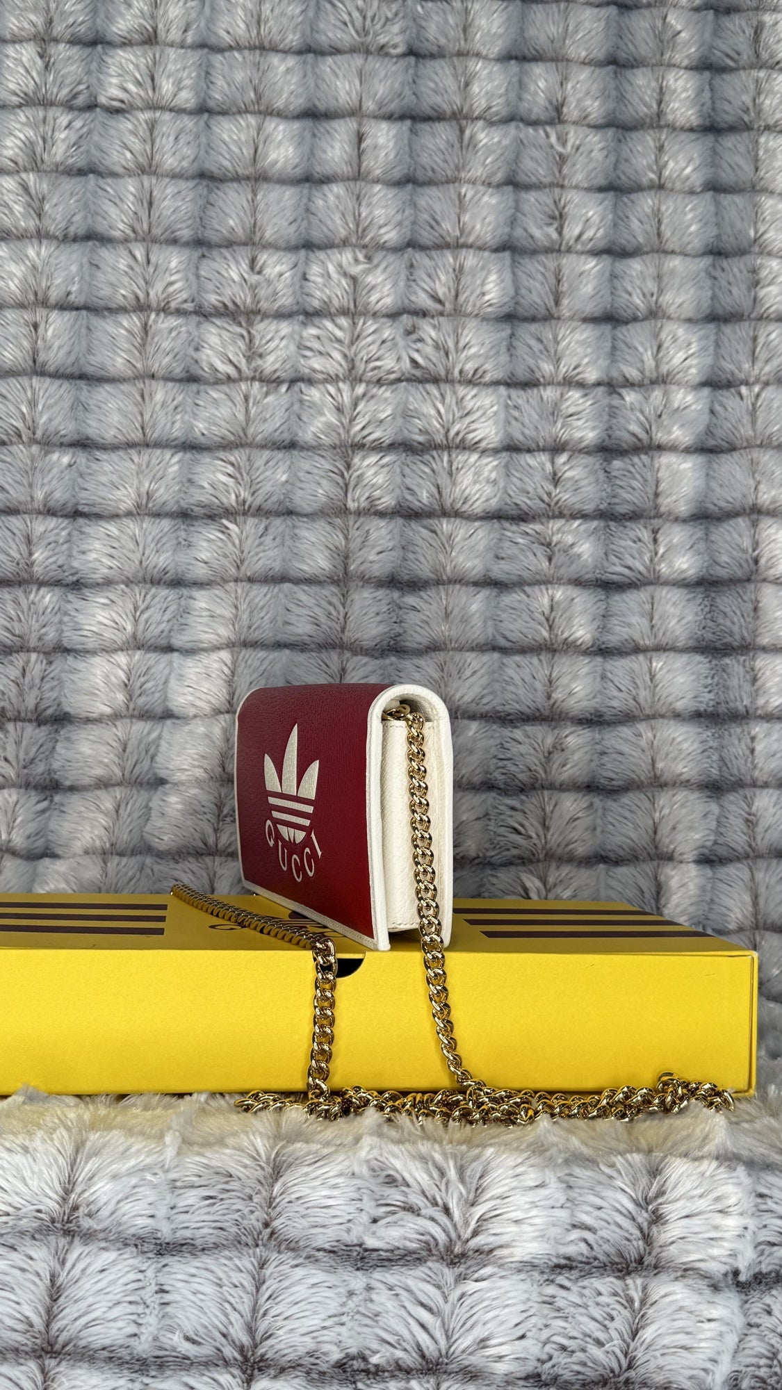 Gucci x adidas Wallet With Chain – Red Coated Canvas