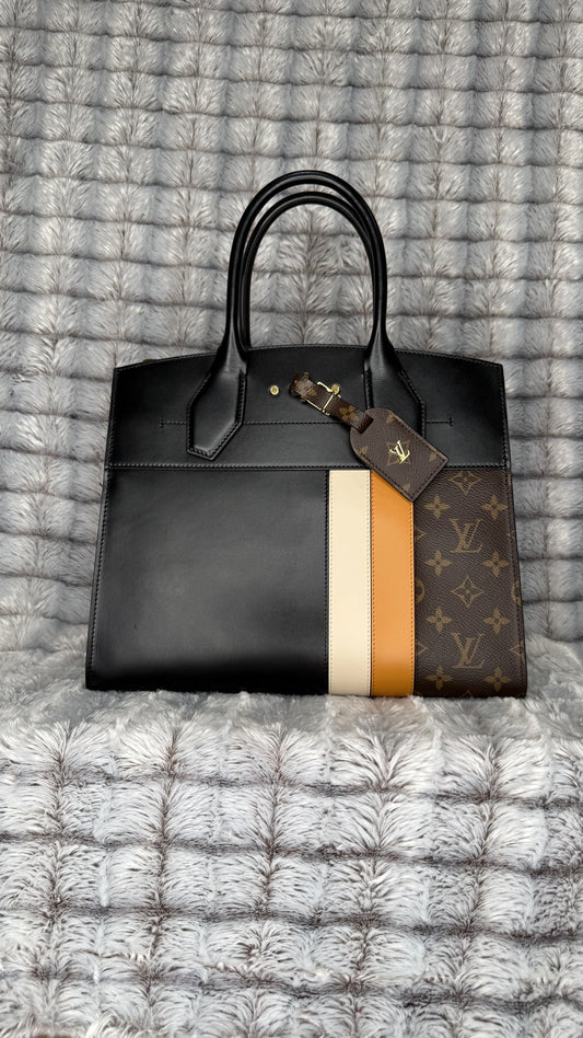 LOUIS VUITTON Bag Tricolor Leather Canvas