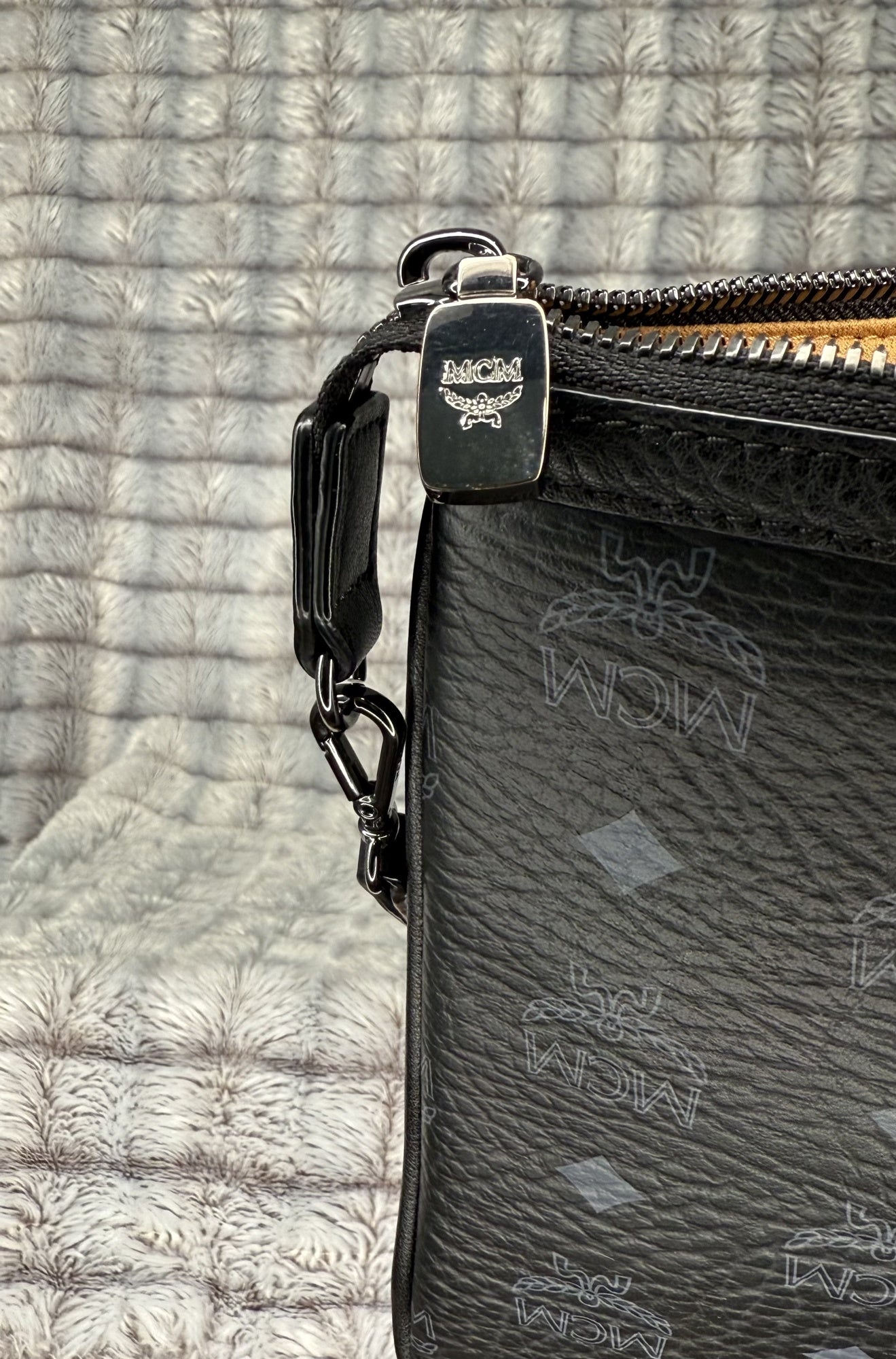 MCM Medium Crossbody Pouch in Visetos Leather