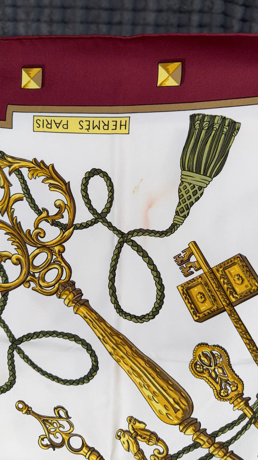Hermes Keys Les Cles Silk Scarf