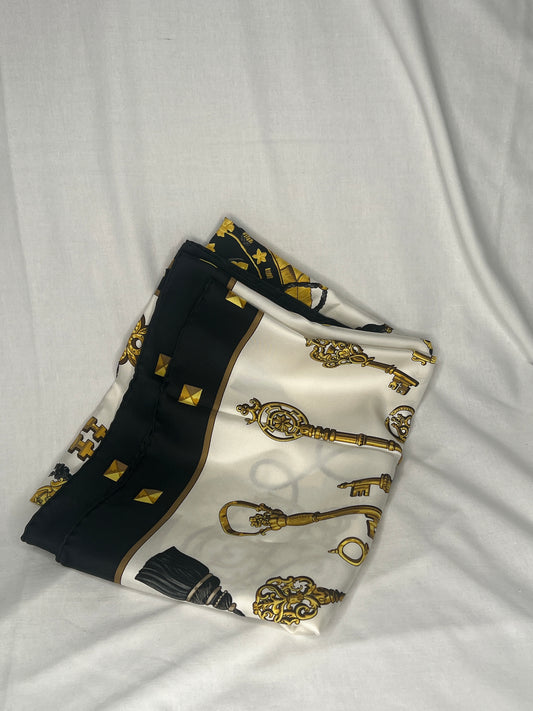 Hermès “Les Clés” Silk Scarf by Caty Latham