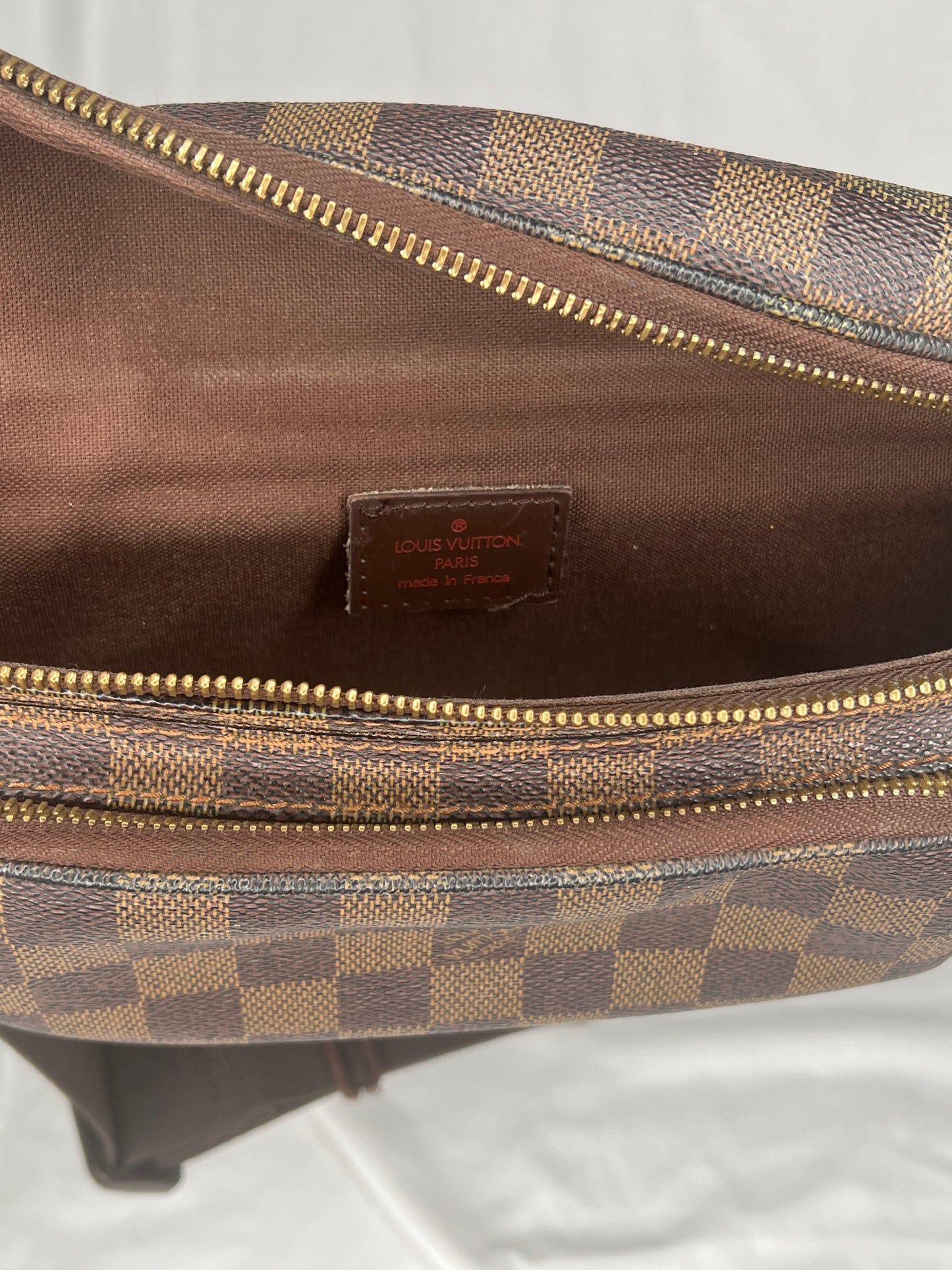 Louis Vuitton Melville Bum Bag in Damier Ebene Canvas
