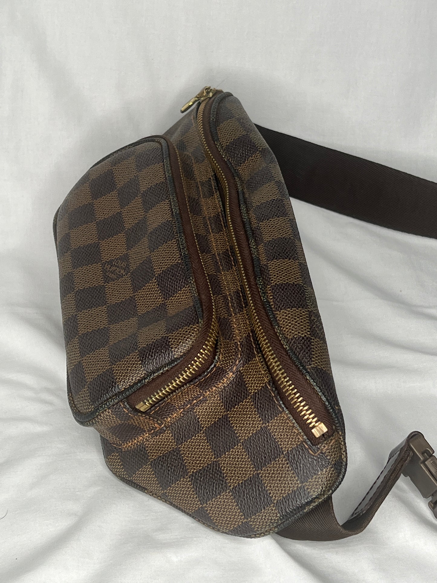 Louis Vuitton Melville Bum Bag in Damier Ebene Canvas