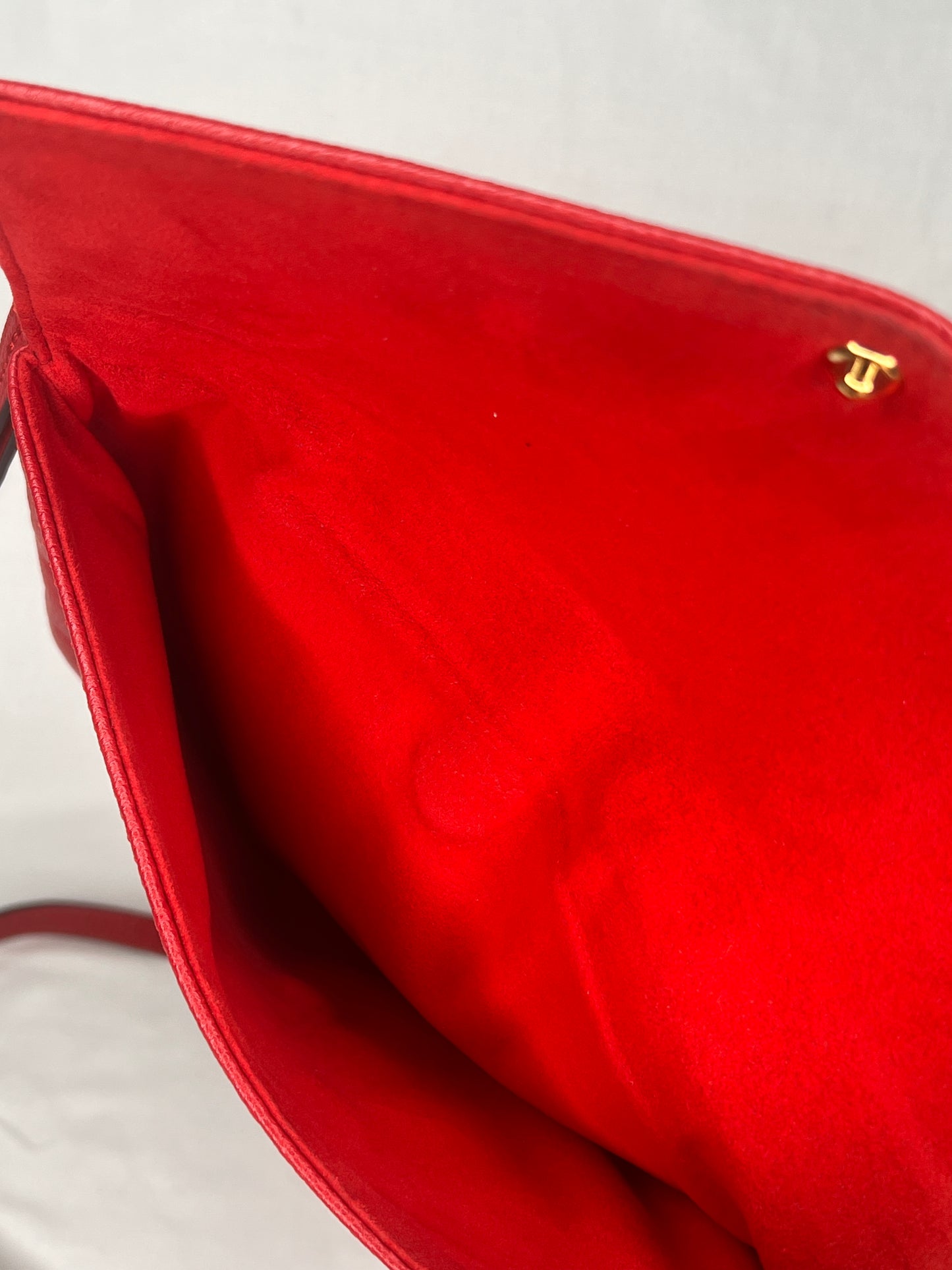 Louis Vuitton Monogram Empreinte Twice Crossbody Bag in Red Leather