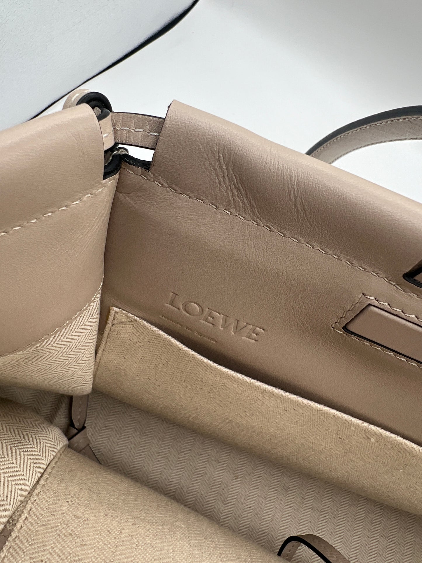 Loewe Cushion Tote Bag in Pebbled Leather
