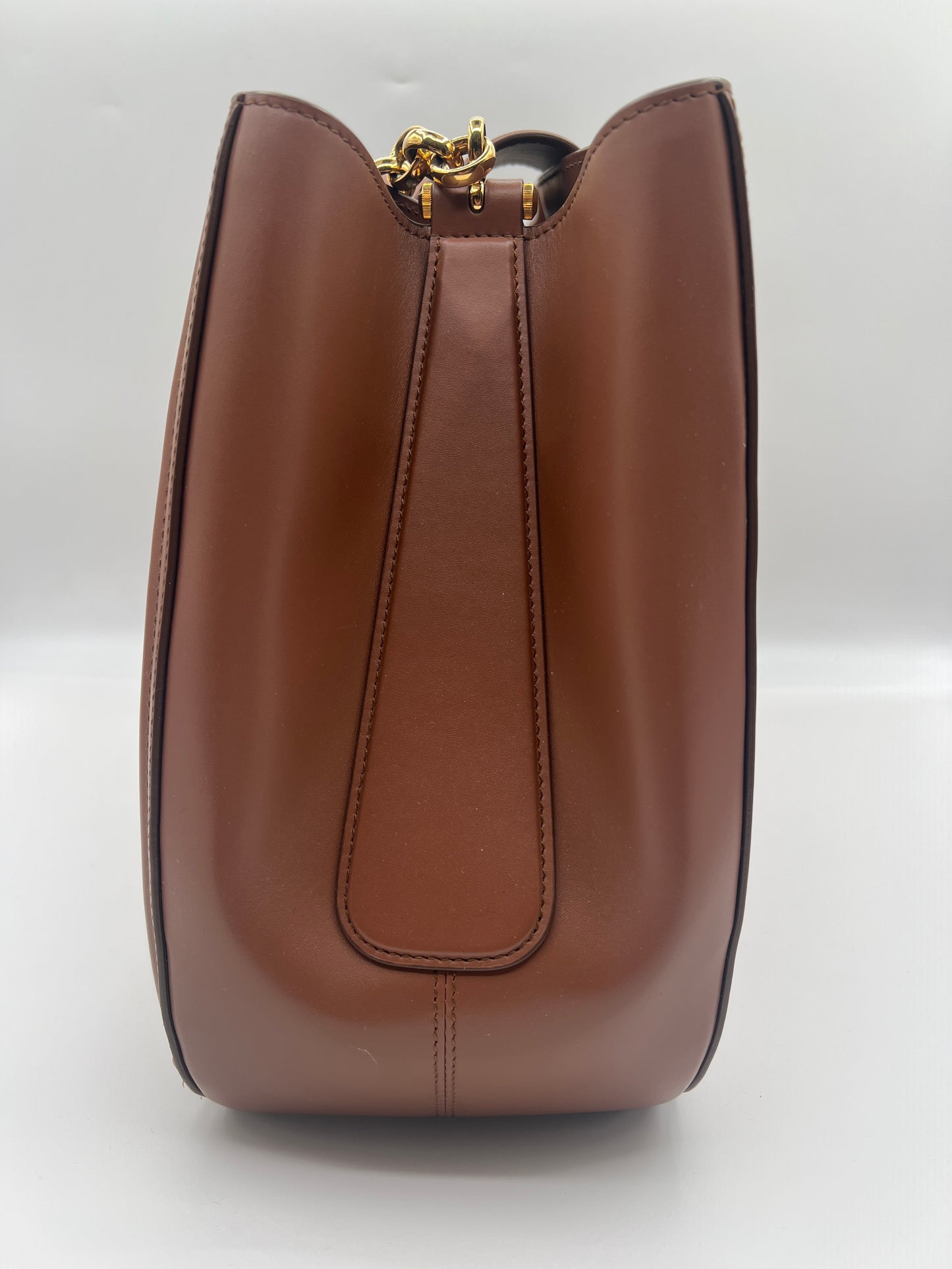 Dolce & Gabbana Amore Brown Leather Shoulder Bag
