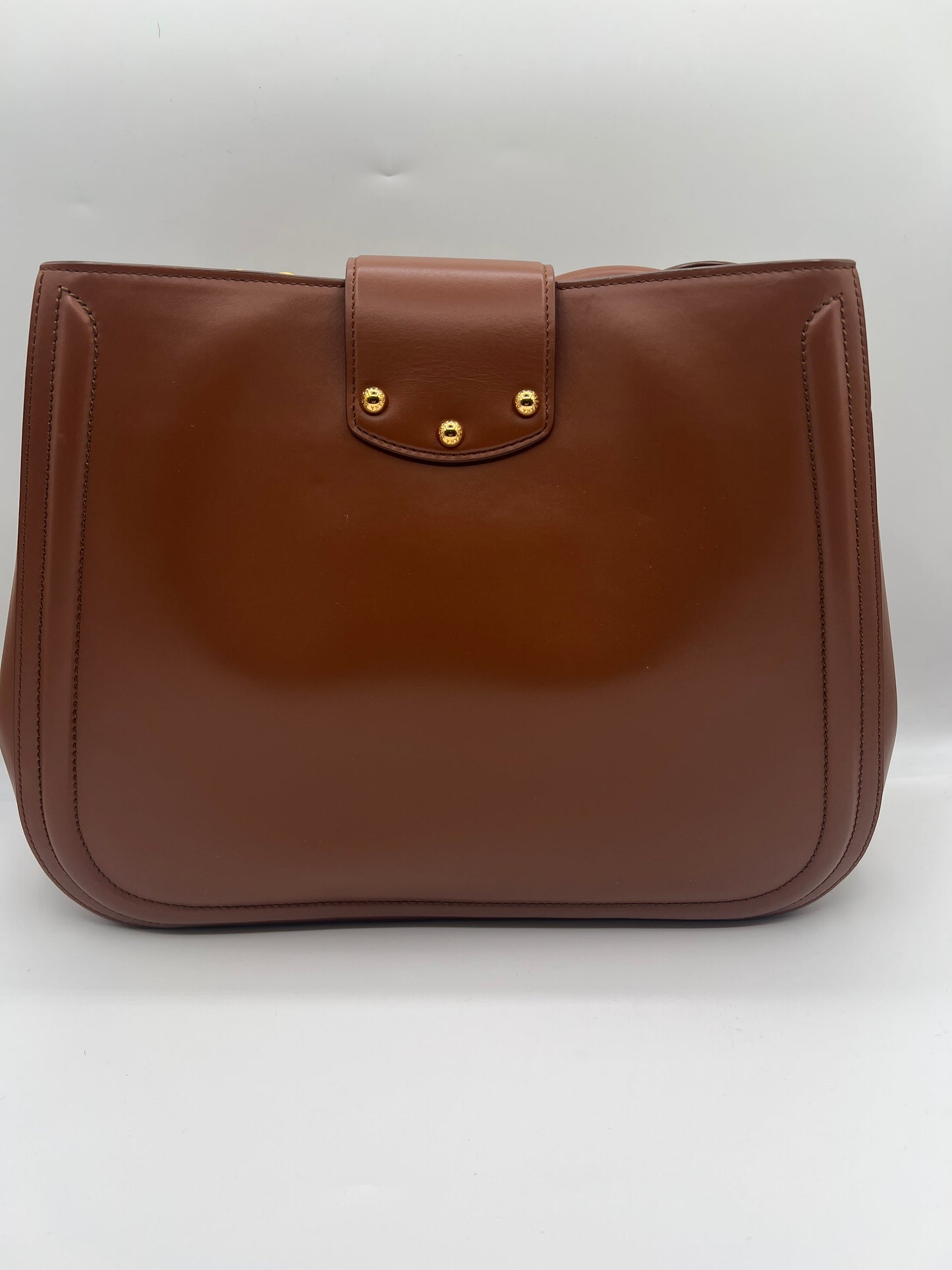 Dolce & Gabbana Amore Brown Leather Shoulder Bag