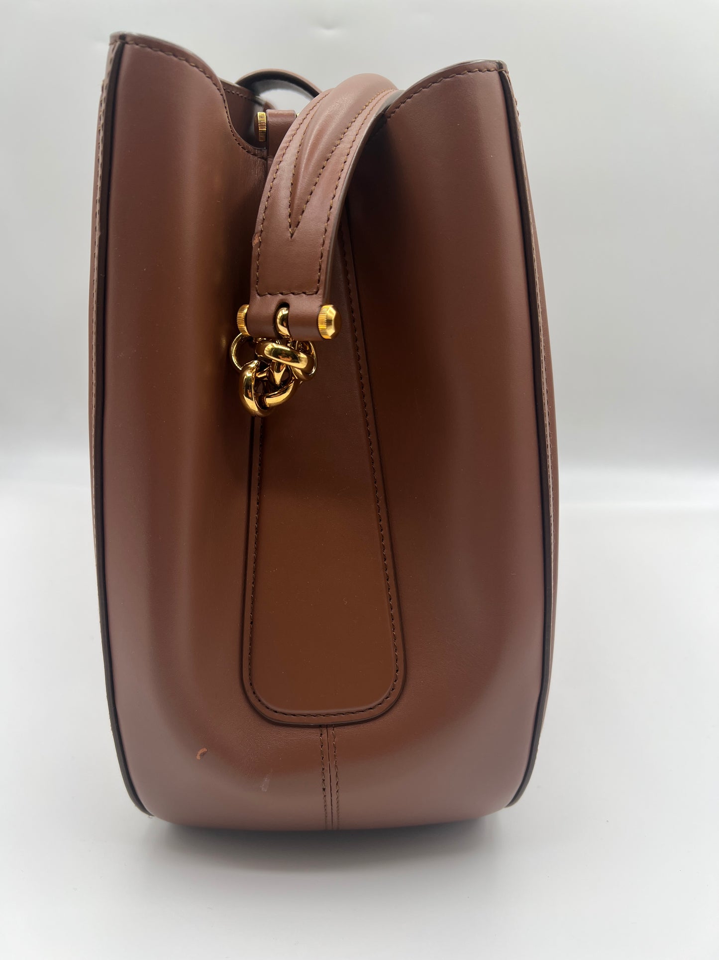 Dolce & Gabbana Amore Brown Leather Shoulder Bag