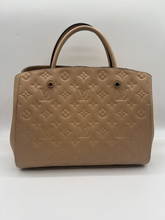Louis Vuitton Montaigne MM in Dune Monogram Empreinte Leather