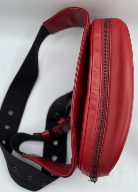Bottega Veneta Intrecciato Red Leather Belt Bag