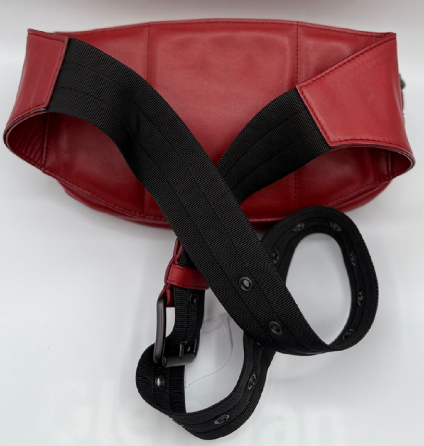Bottega Veneta Intrecciato Red Leather Belt Bag