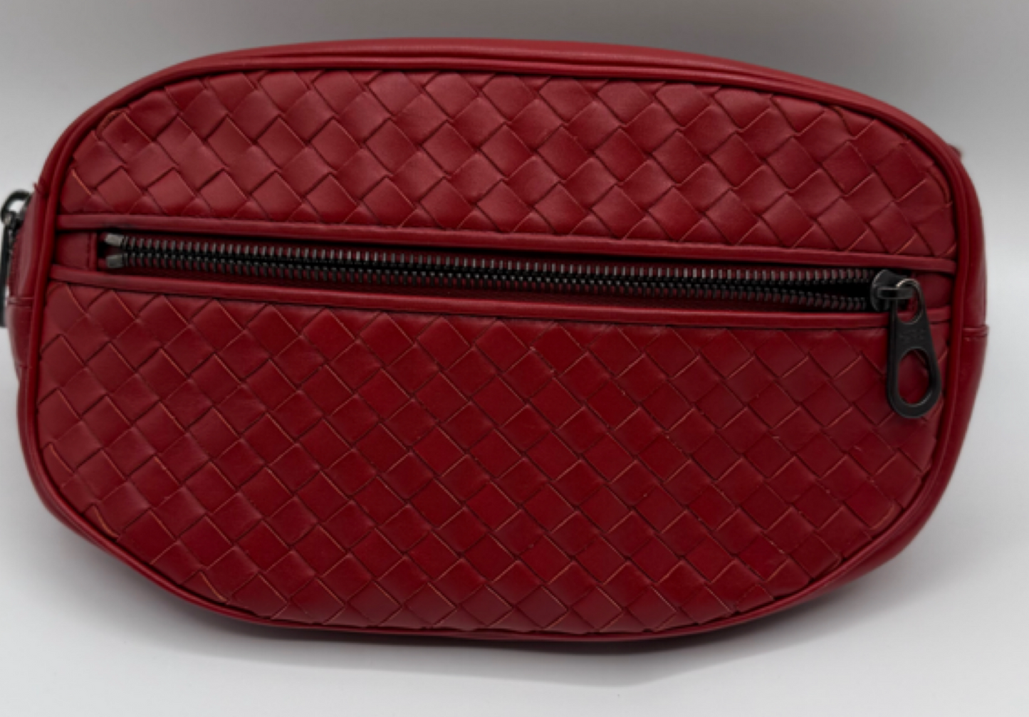 Bottega Veneta Intrecciato Red Leather Belt Bag