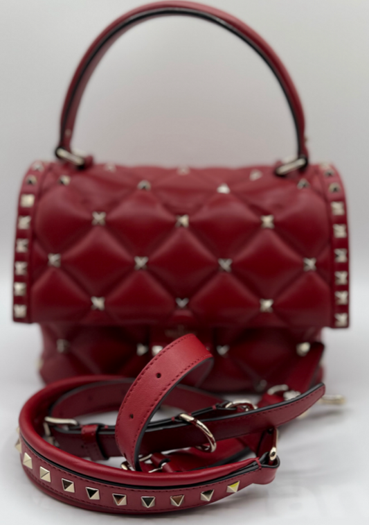 Valentino Garavani Candy Stud Quilted Leather Shoulder Bag