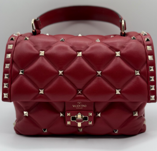 Valentino Garavani Candy Stud Quilted Leather Shoulder Bag