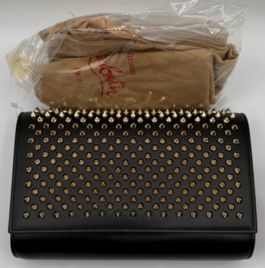Christian Louboutin Spiked Leather Clutch Bag