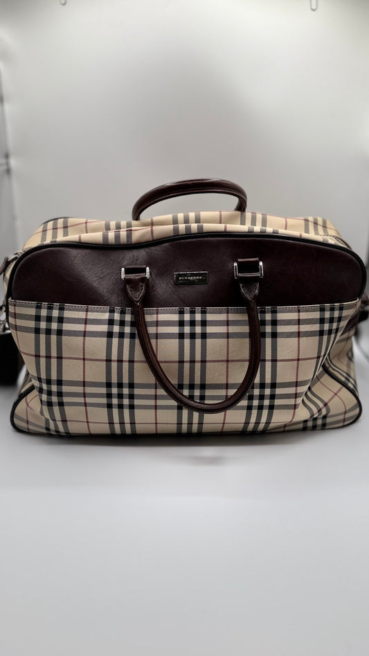 Burberry Nova Check Boston Duffle Bag