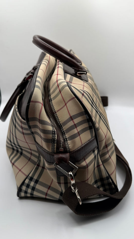Burberry Nova Check Boston Duffle Bag
