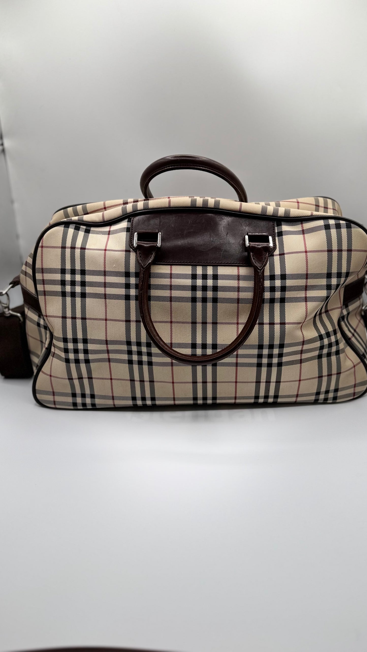 Burberry Nova Check Boston Duffle Bag