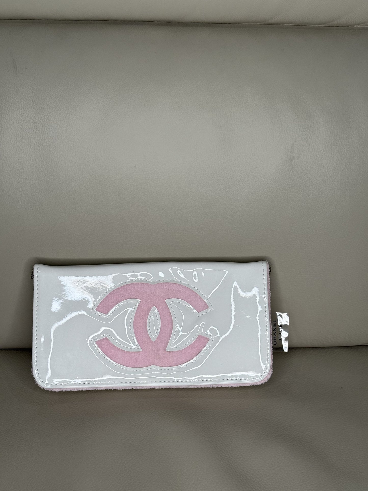 Chanel “Beaute” Cosmetic Pouch/Chain Clutch