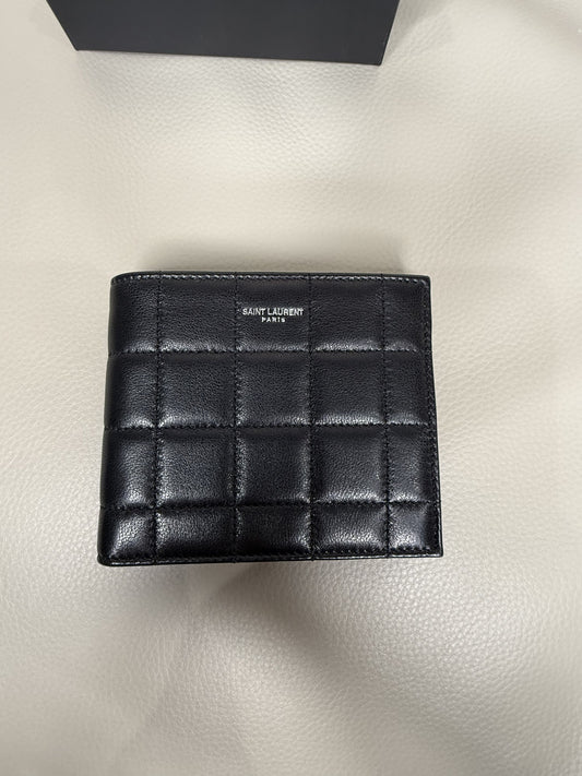Saint Laurent Quilted Black Leather Bifold Wallet