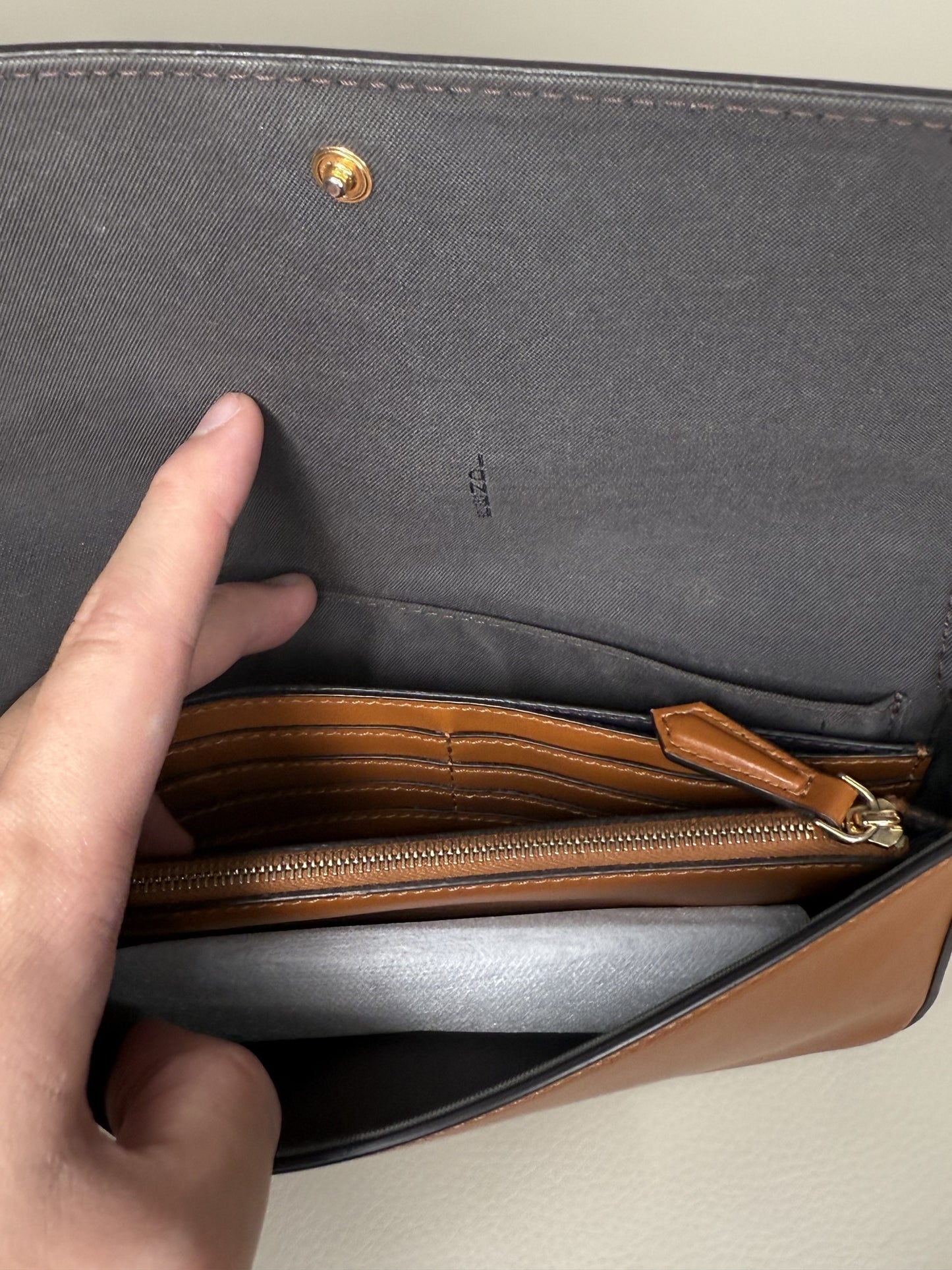 Fendi Roma Leather Wallet on Chain – Brown