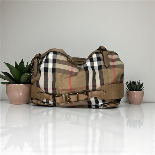 Burberry Giant Check Canvas Tote Bag
