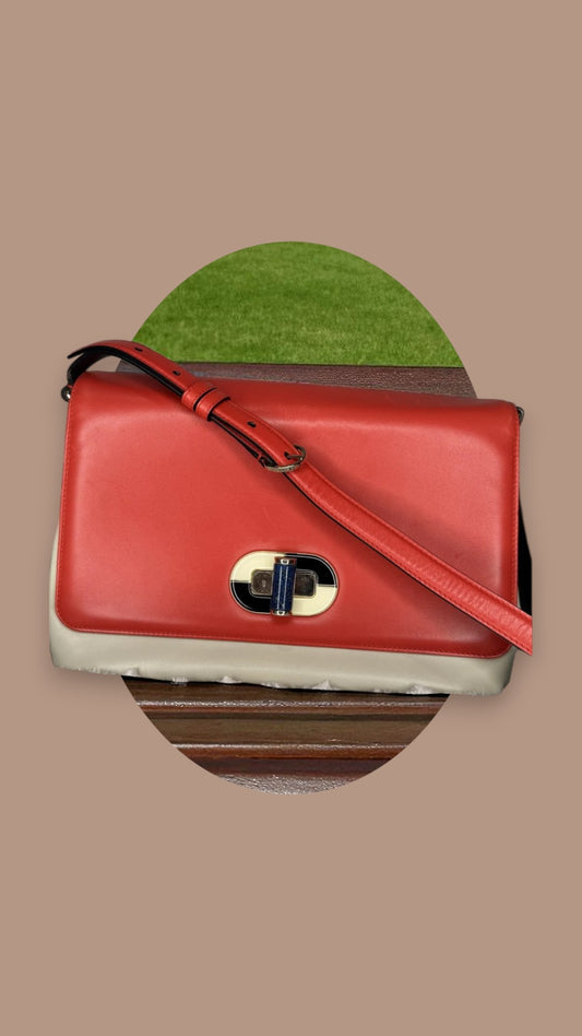 Bvlgari Icona Shoulder Bag – Red Leather