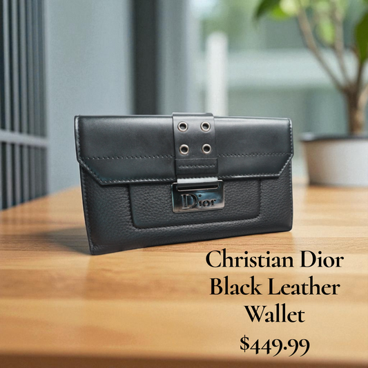 Christian Dior Black Leather Wallet
