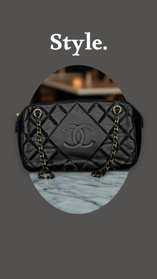Chanel Calfskin Quilted Small Ballerine - Black
