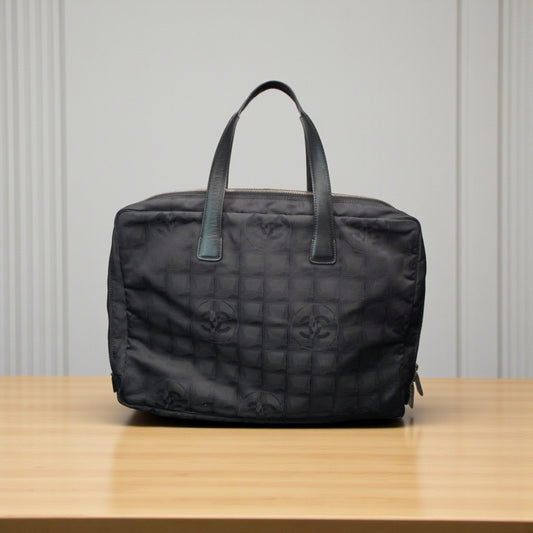 Chanel Black Nylon Travel Line Handbag