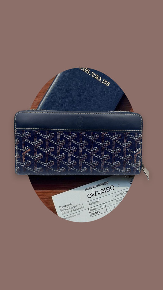 Goyard Goyardine Saint Sulpice Long Wallet – Navy Blue