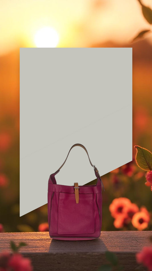 Hermès Marwari PM Shoulder Bag in Magenta Clemence Leather