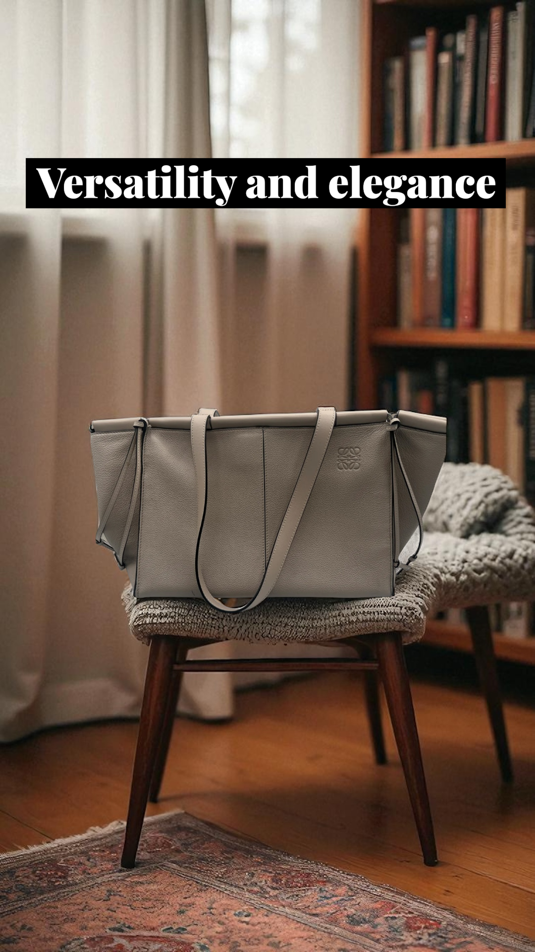 Loewe Cushion Tote Bag in Pebbled Leather